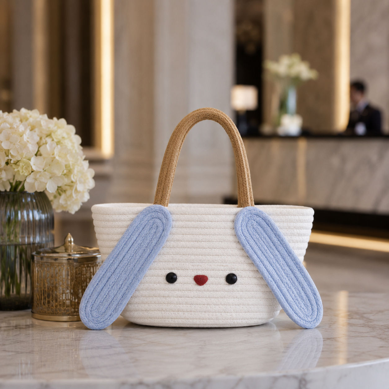 Cute Cotton Bag Basket for Stylish Storage